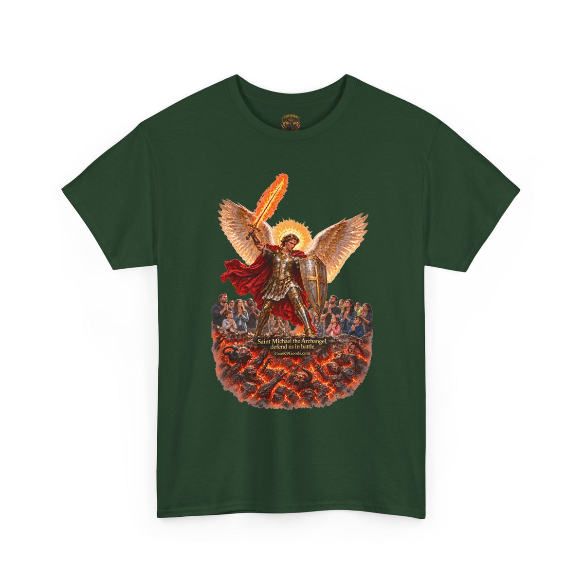 Archangel Michael T-Shirt — Saint Michael Save Us in Battle Graphic Tee