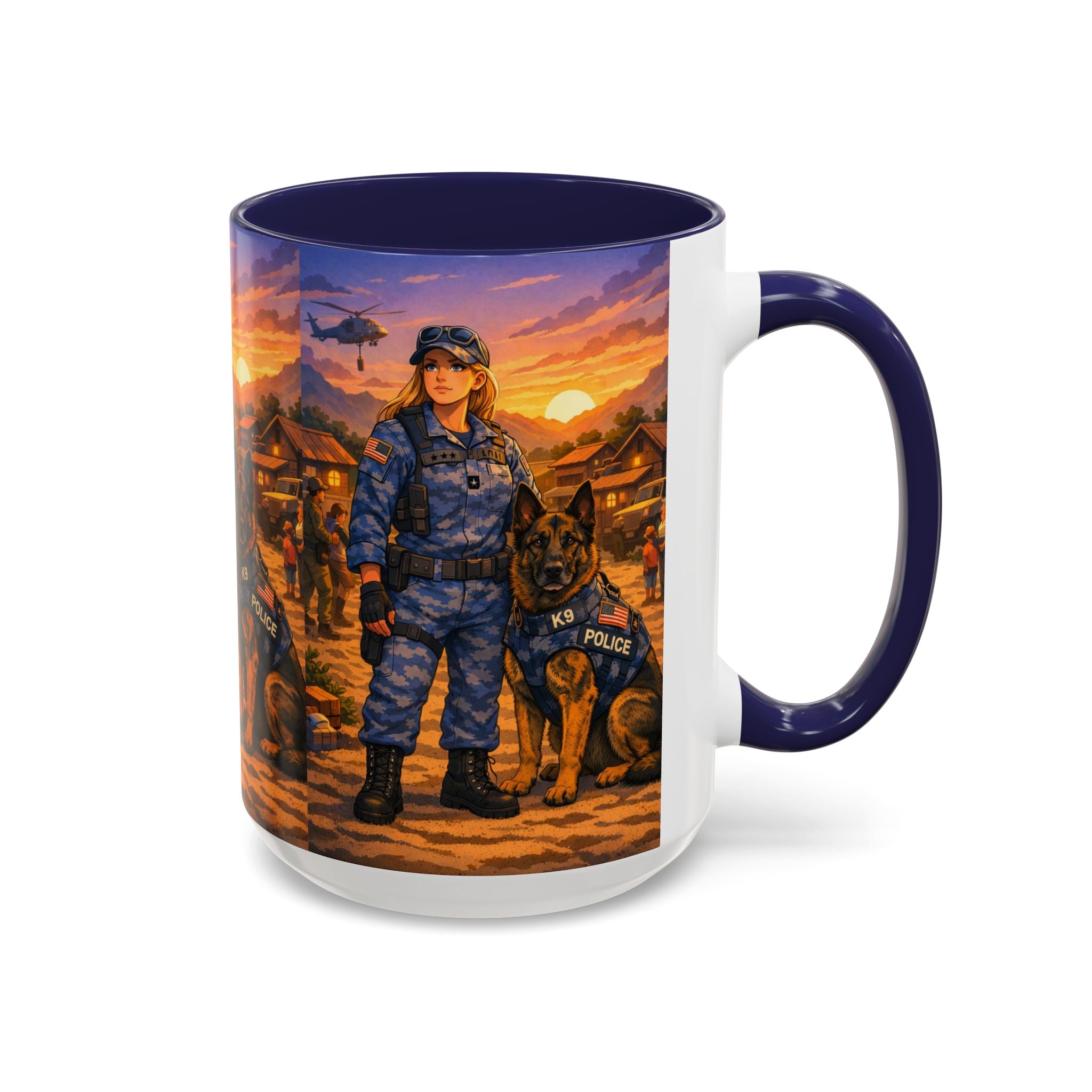 Police K9 Unit Coffee Mug — Female Officer & K9 Tribute (11/15oz)