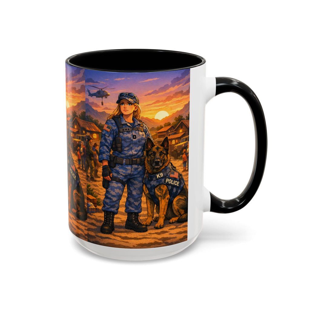 Police K9 Handler Coffee Mug — Tribute Accent Ceramic Mug (11/15oz)