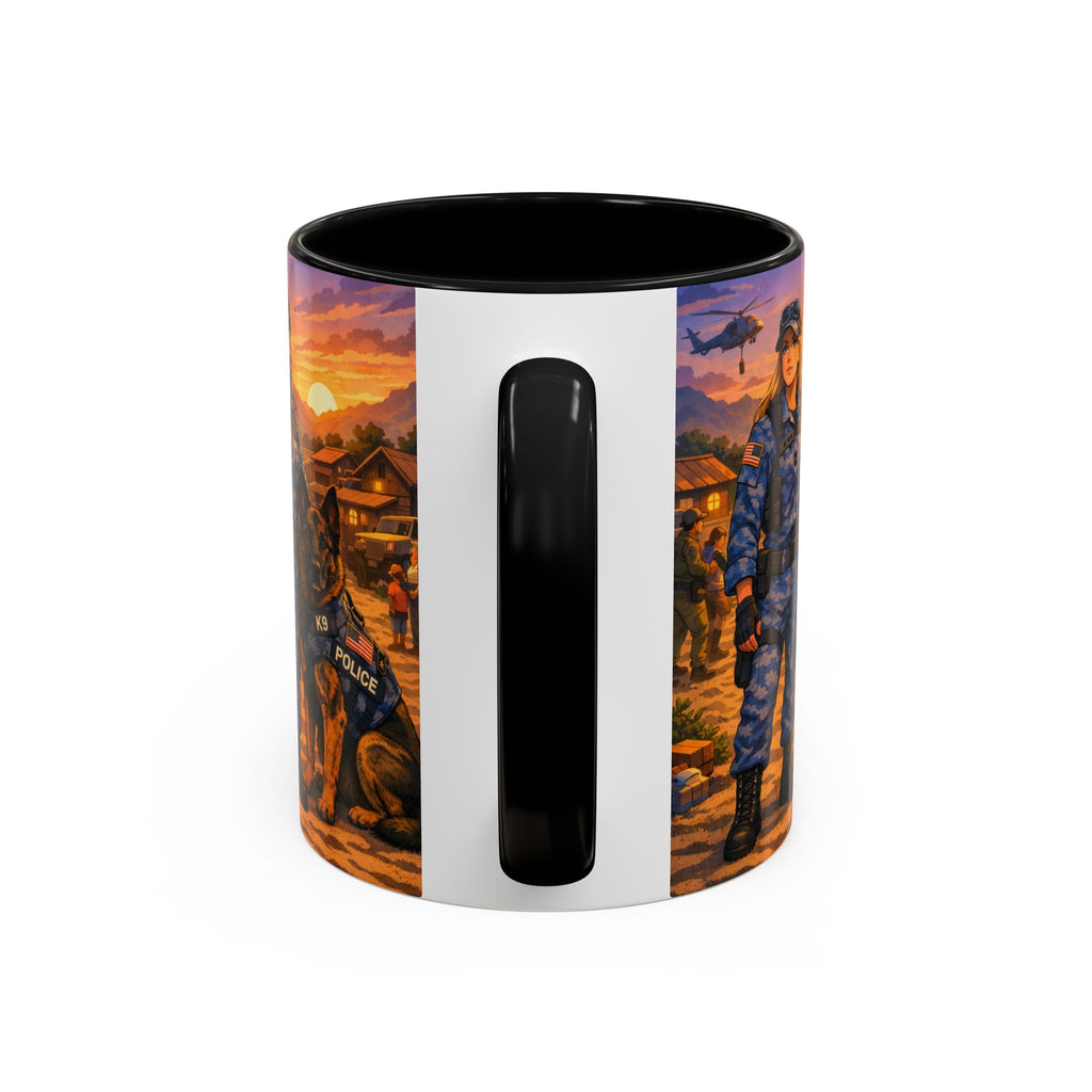 Police K9 Unit Coffee Mug — Female Officer & K9 Tribute (11/15oz)