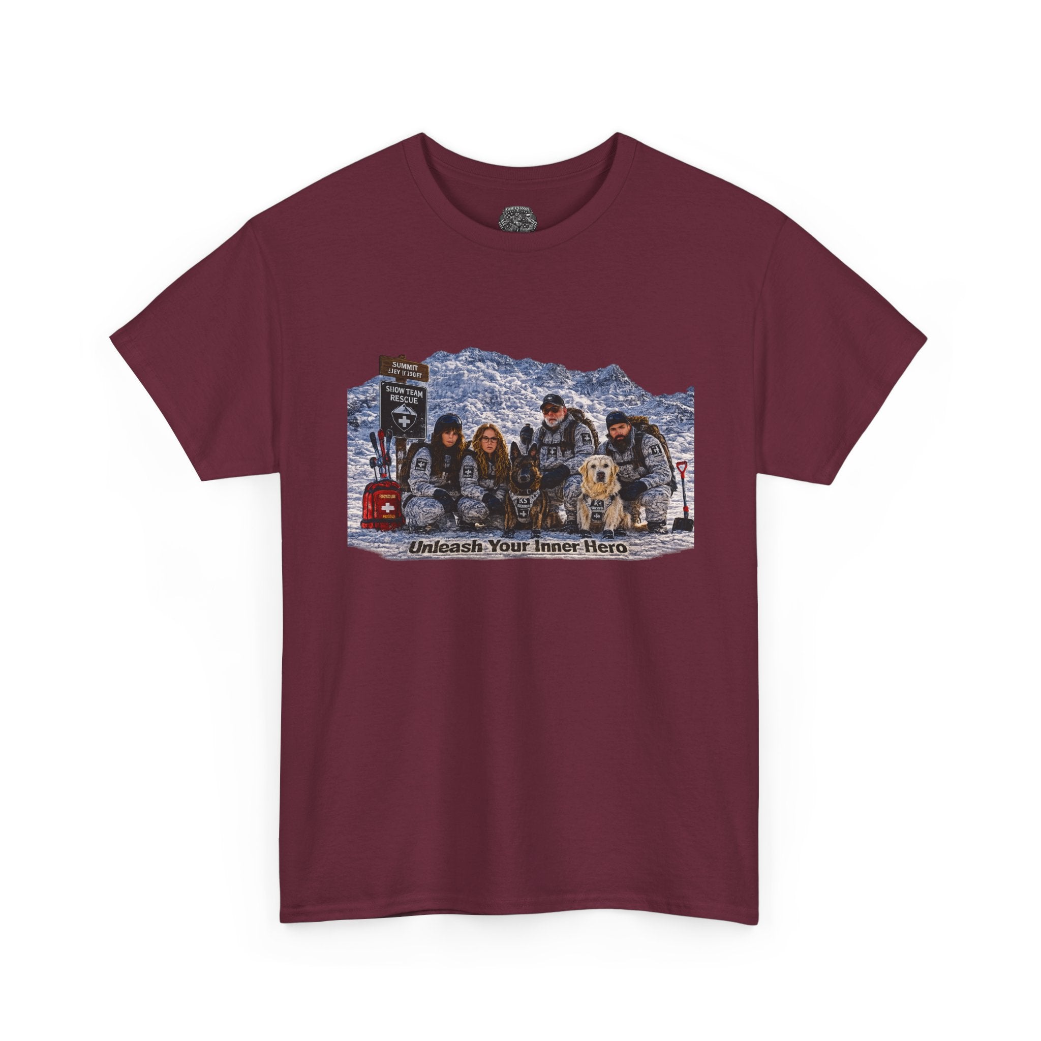 K-9 Rescue Ski Team Tee — 'Celebrate Your Inner Hero' Retro Winter Graphic T-Shirt