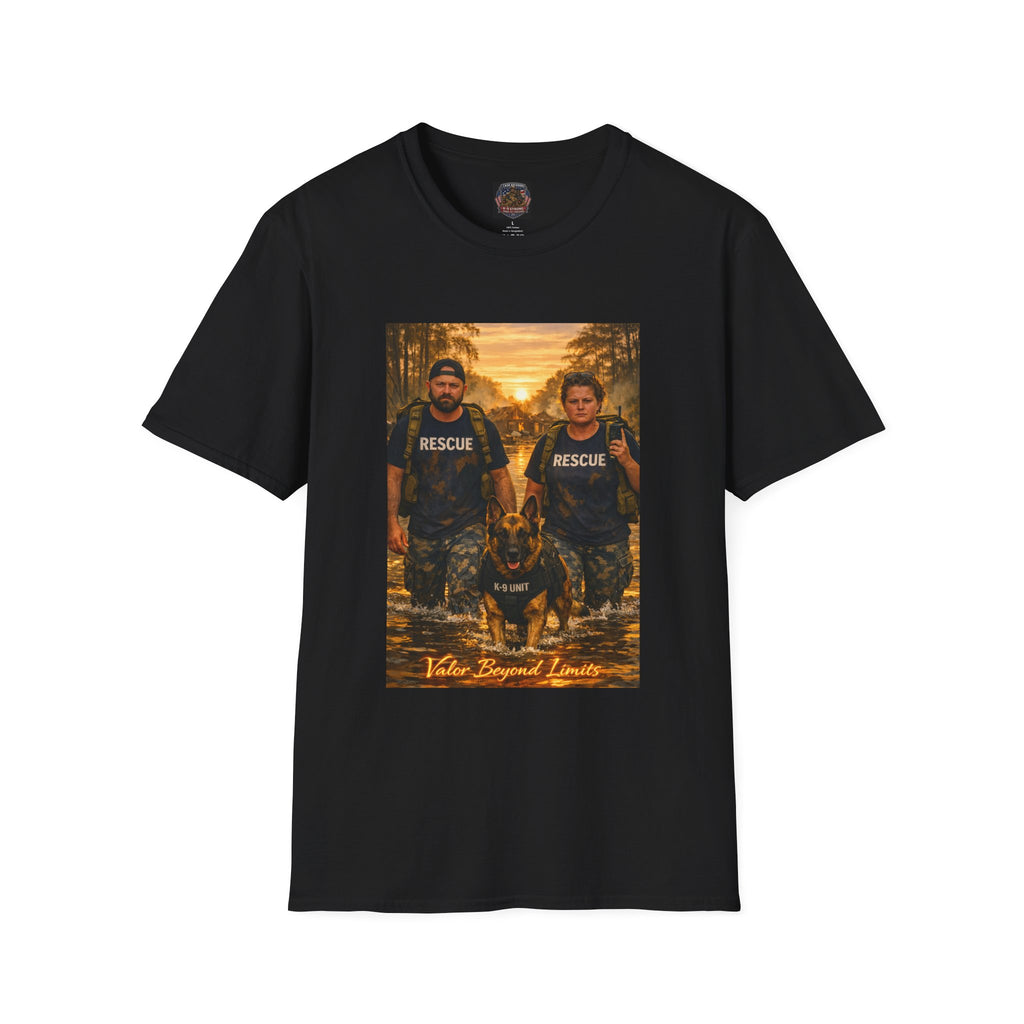 Rescue K-9 Team T-Shirt — Firefighter Search & Rescue Tribute
