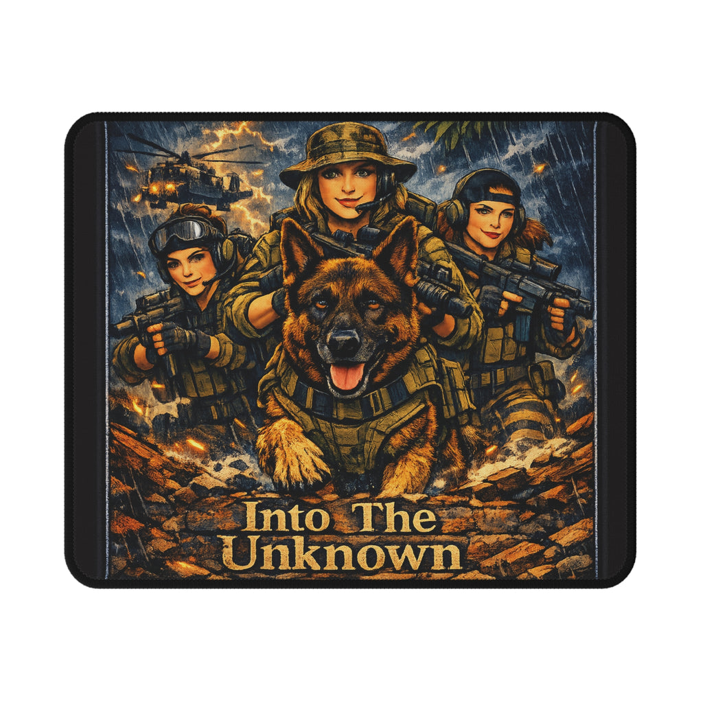 Into The Unknown Military K9 Mouse Pad — Tactical Dog Gaming Mousepad