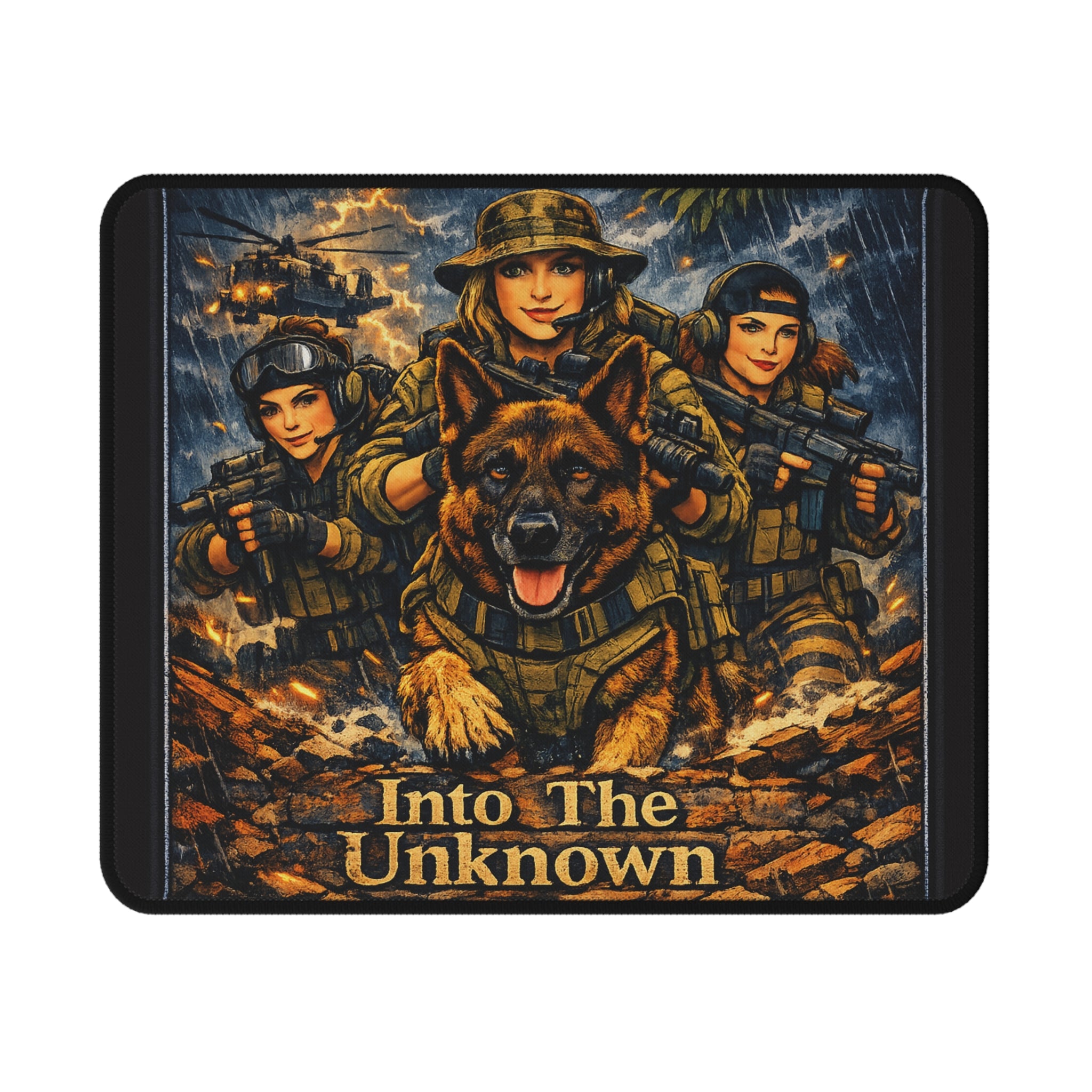 Into The Unknown Military K9 Mouse Pad — Tactical Dog Gaming Mousepad