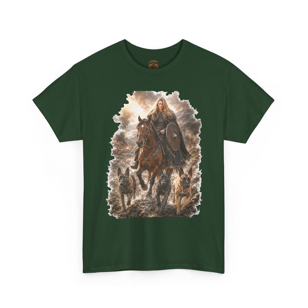 Viking Warrior Malinois K9 Scene T-Shirt