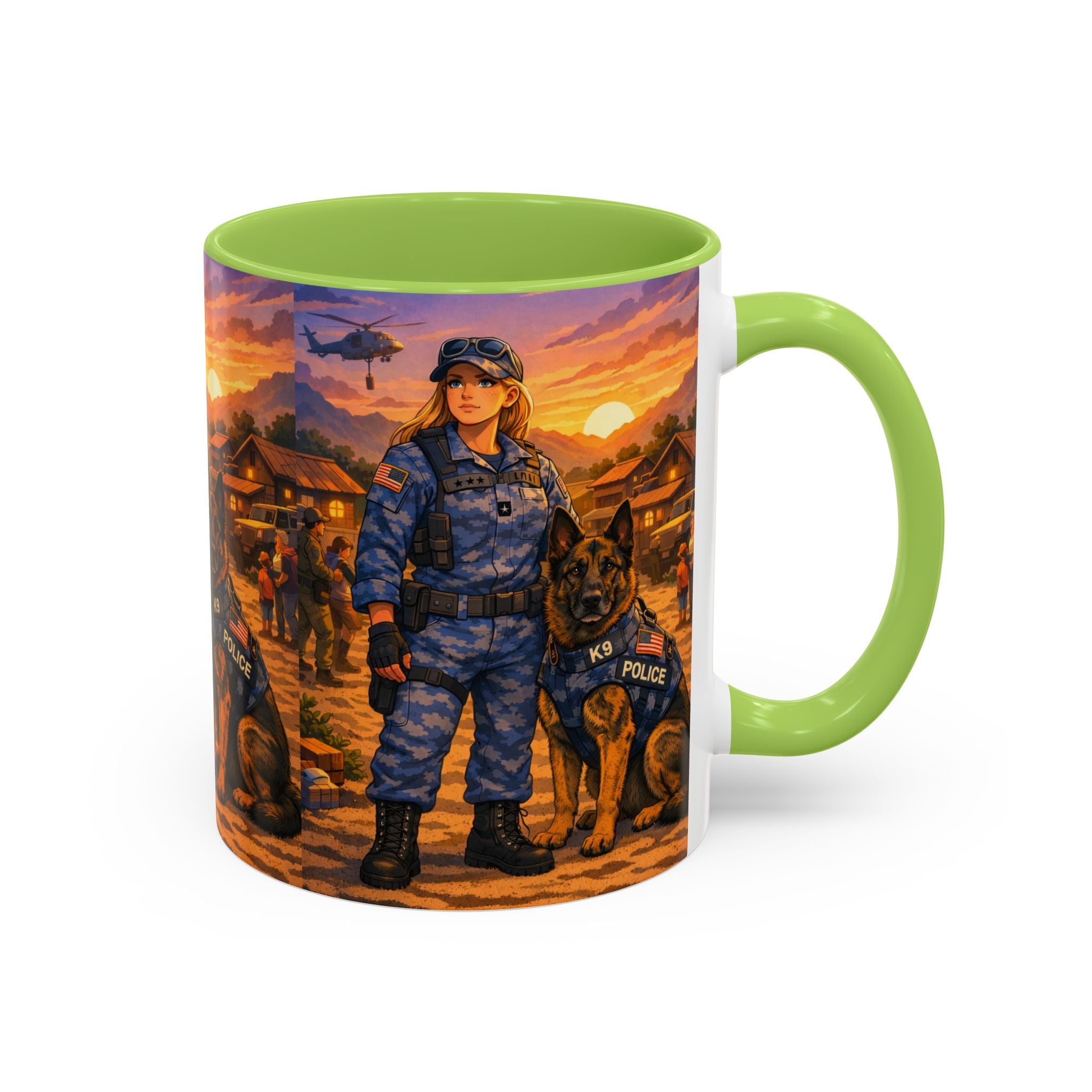 Police K9 Handler Coffee Mug — Tribute Accent Ceramic Mug (11/15oz)