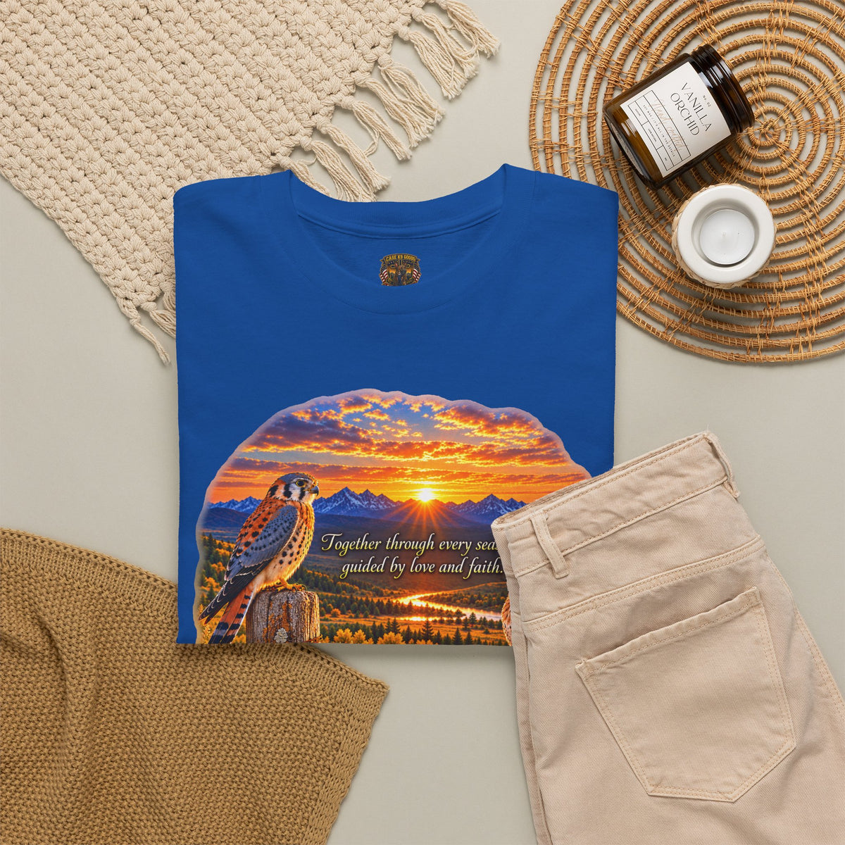 Sunset Mountain Eagle Wildlife T-Shirt