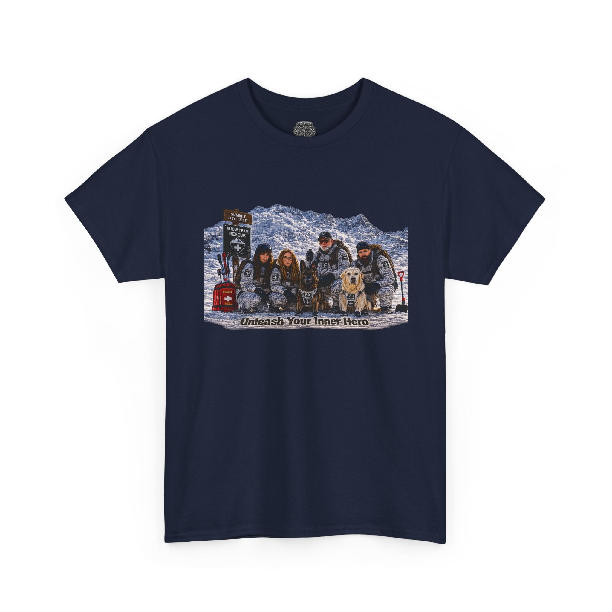 K-9 Rescue Ski Team Tee — 'Celebrate Your Inner Hero' Retro Winter Graphic T-Shirt