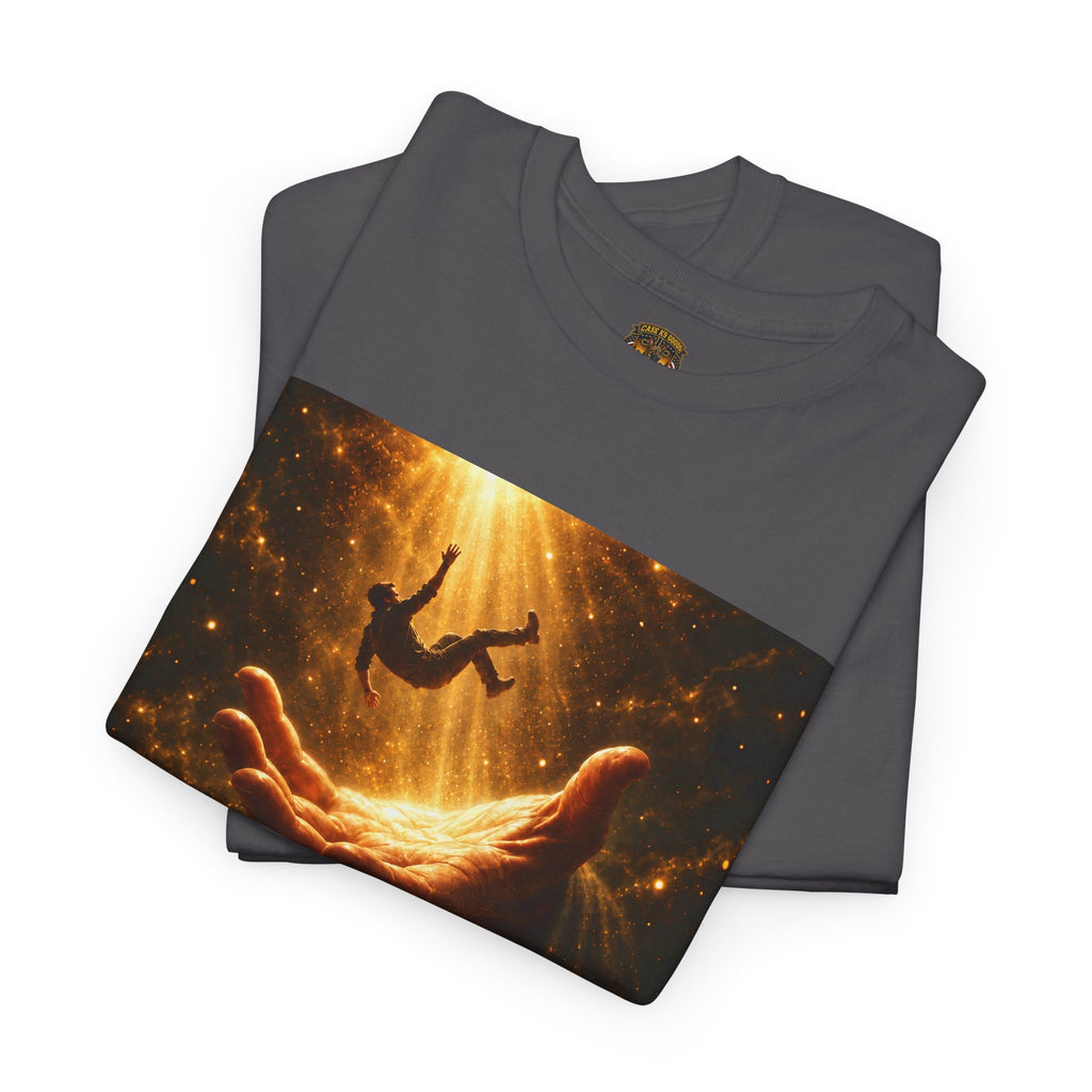 Christian T-Shirt - Psalm 37:24 Hand of God Rescues Graphic Tee