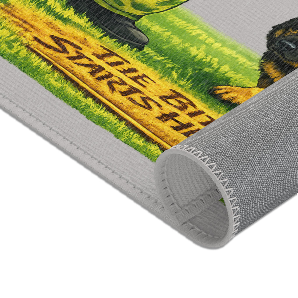 Dog Bite Decoy Training Area Rug — 'The Bite Starts Here' Doormat