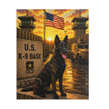K-9 Base Military Dog Puzzle — American Flag Sunset (120/252/500 pcs)