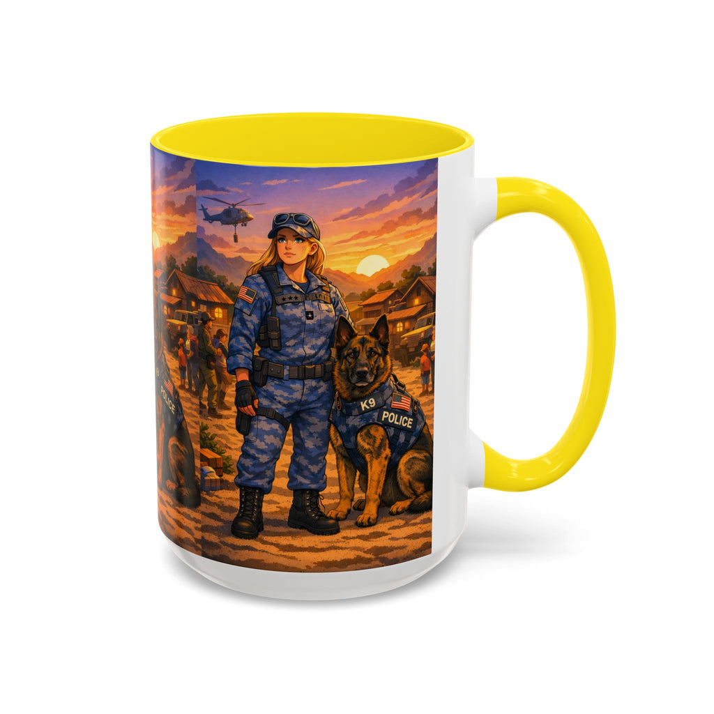 Police K9 Handler Coffee Mug — Tribute Accent Ceramic Mug (11/15oz)