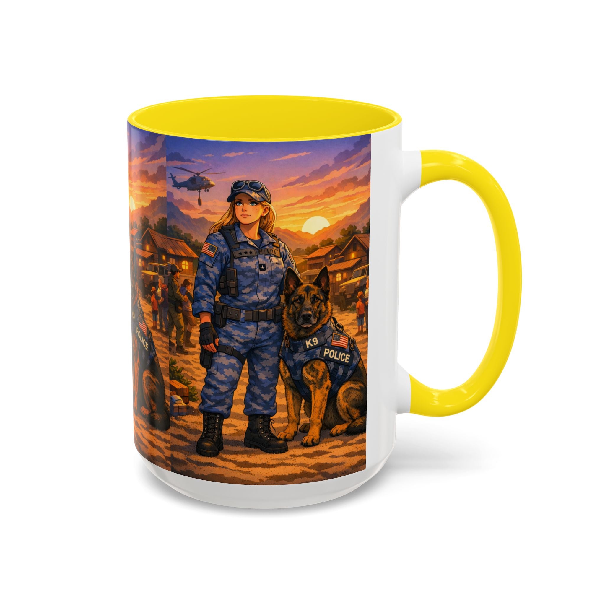 Police K9 Handler Coffee Mug — Tribute Accent Ceramic Mug (11/15oz)