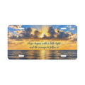 Hope Begins with a Little Light Inspirational Ocean Vanity Plate