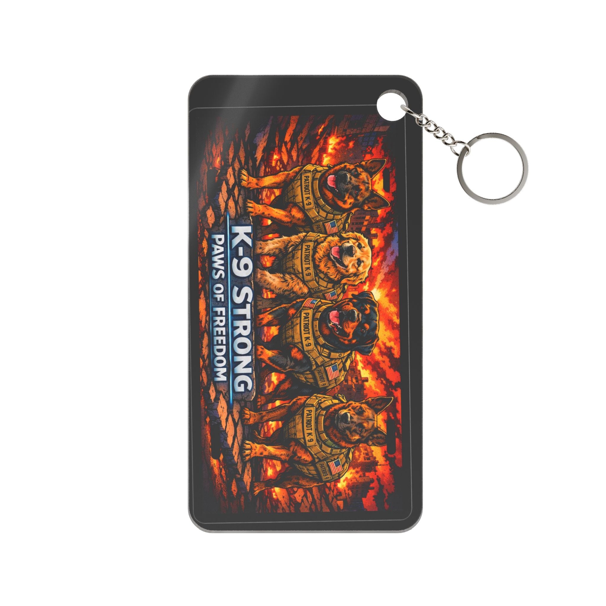 K9 Strong Paws of Freedom Keychain — Military Working Dog Tribute