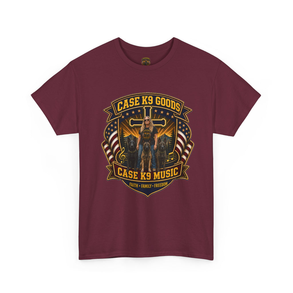 Case K9 Music T-Shirt — Vintage K9 Handler Military American Flag Tee