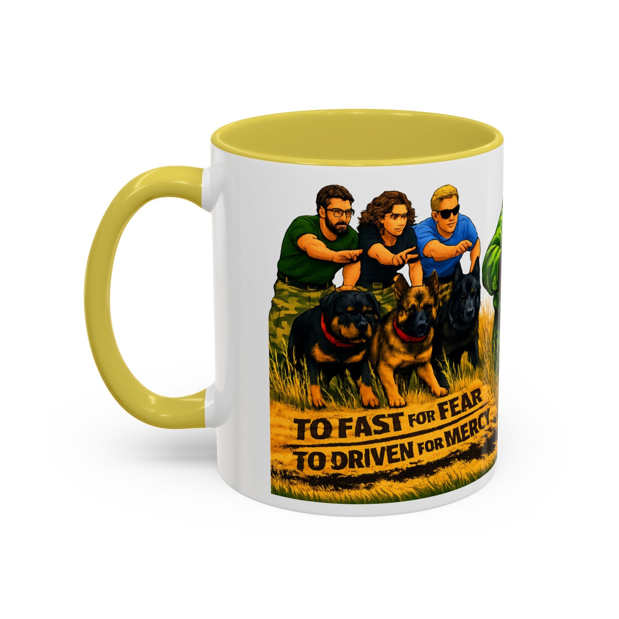 K9 Team Training Day Mug — 'No Fear, No Mercy' Coffee Cup