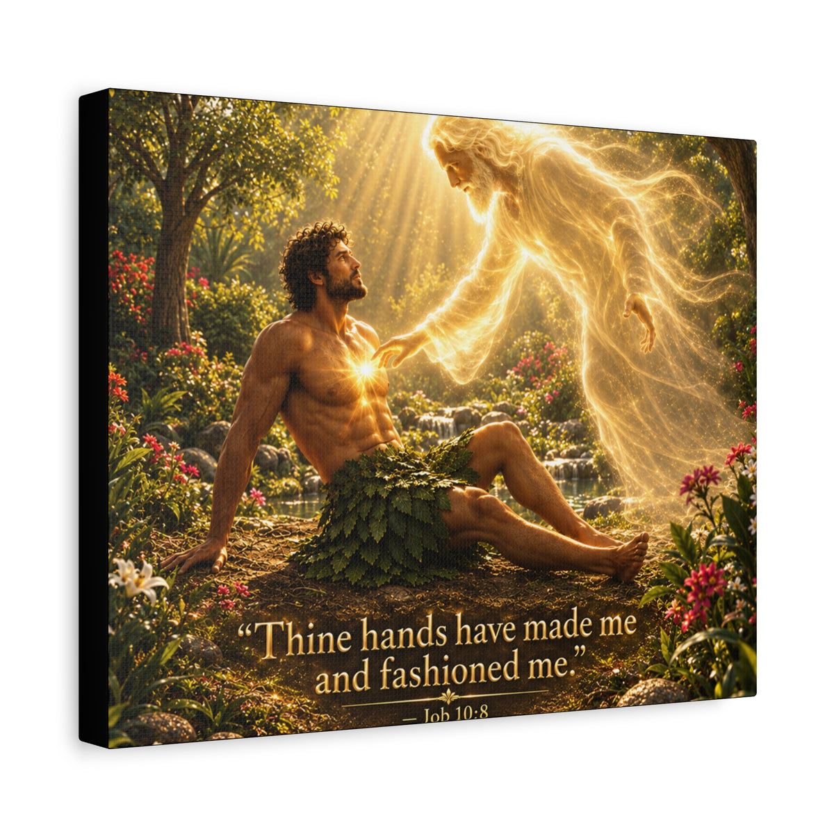Story Of Creation Matte Canvas, Stretched, 1.25" God and Adam