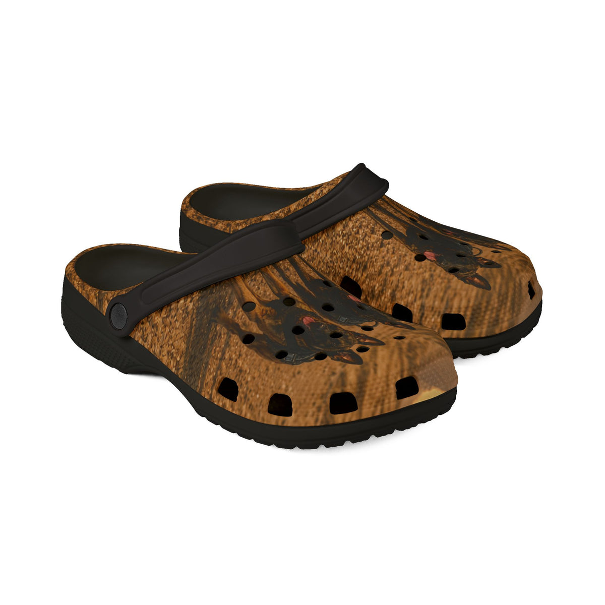 Dutch Shepherd K-9 Foam Clogs – Brown EVA Slip-On Garden Shoes
