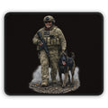 Tactical Soldier & K9 Gaming Mouse Pad - Military Veteran Gift