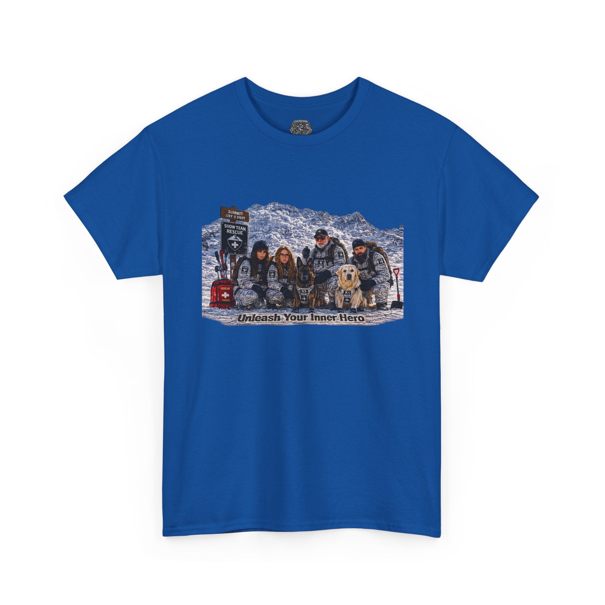 K-9 Rescue Ski Team Tee — 'Celebrate Your Inner Hero' Retro Winter Graphic T-Shirt