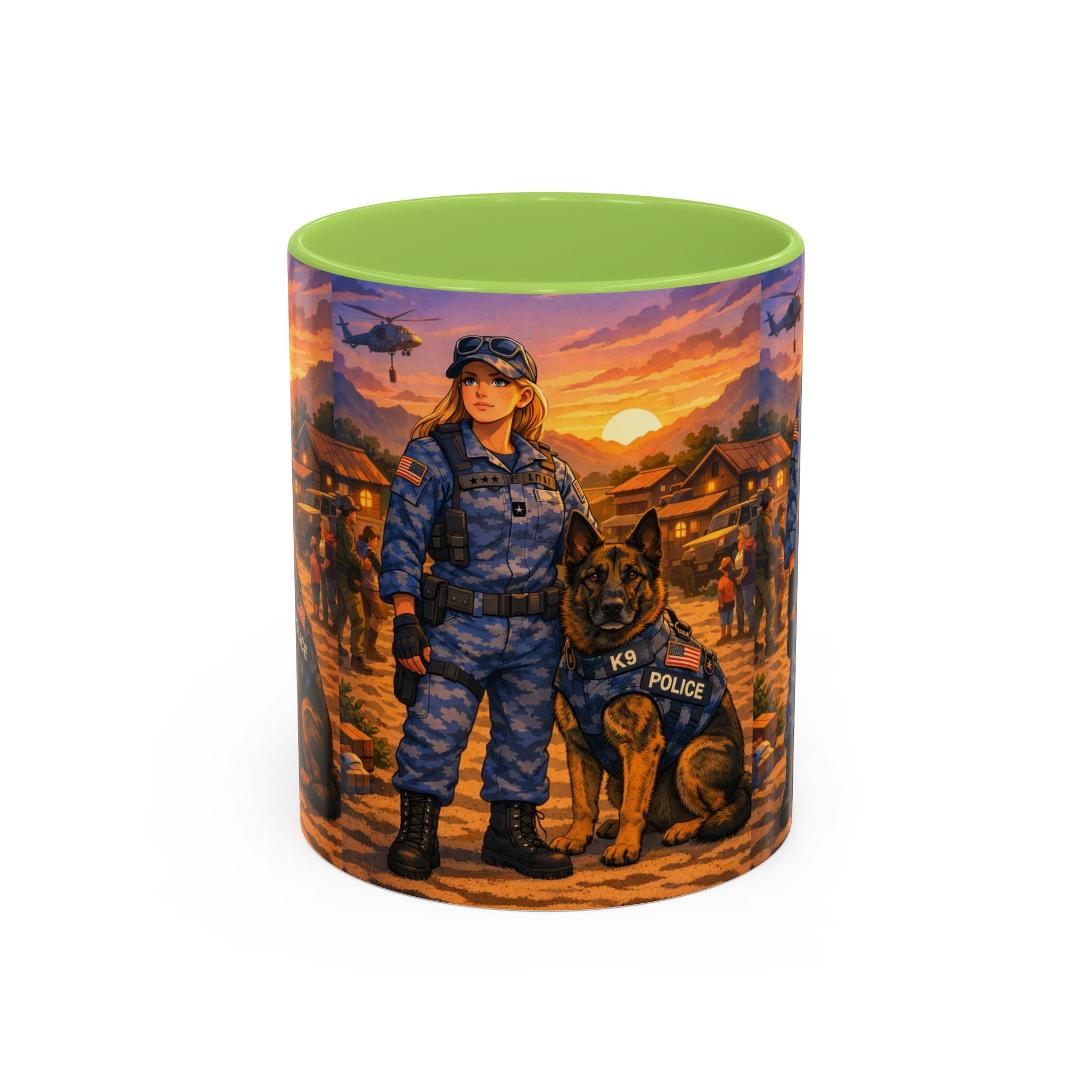 Police K9 Handler Coffee Mug — Tribute Accent Ceramic Mug (11/15oz)