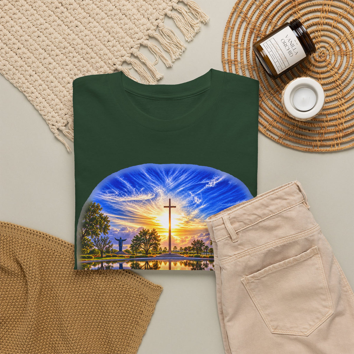 Christian Inspirational Cross Reflection Faith T-Shirt