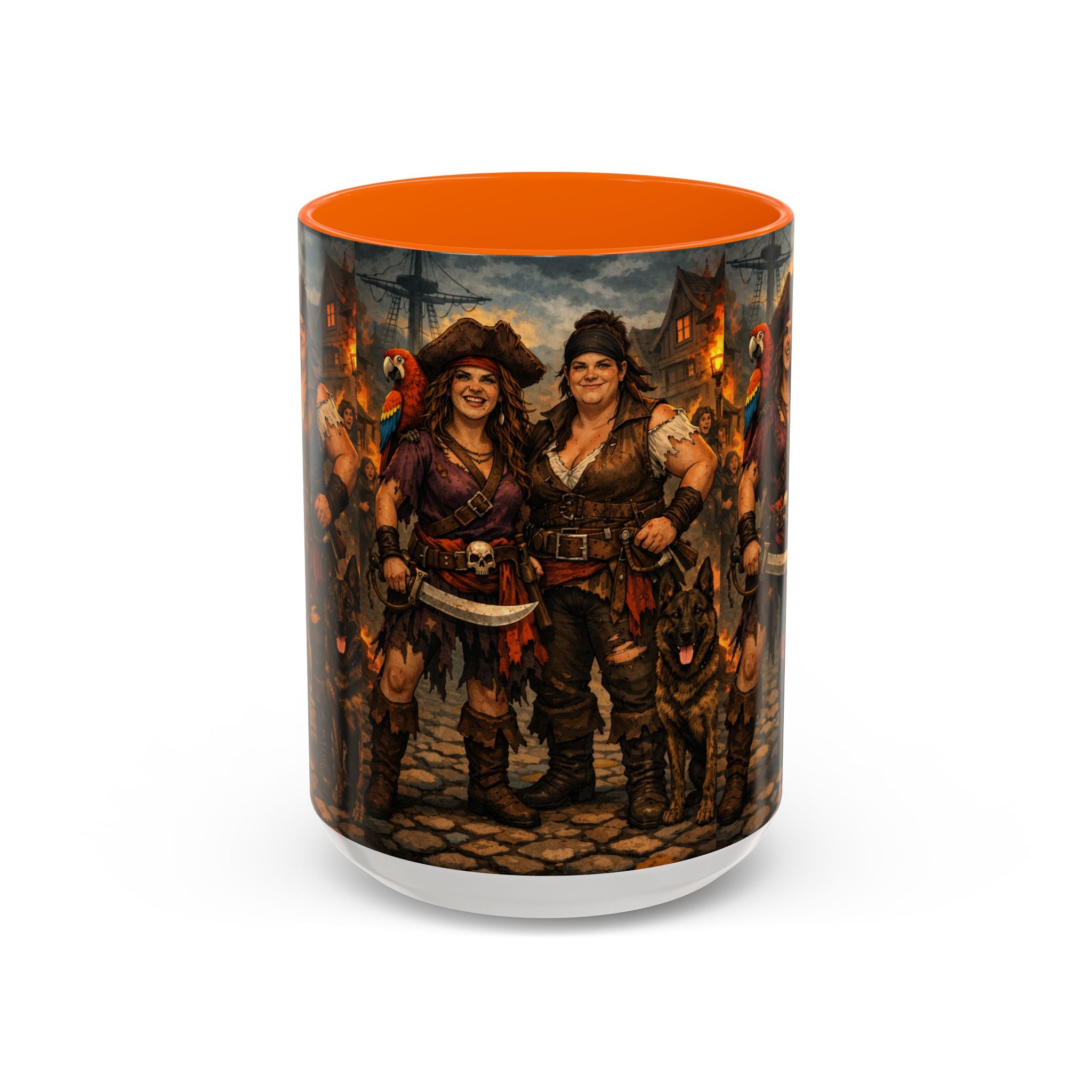 Pirate Family Coffee Mug — Fantasy Buccaneer Artwork 11/15oz