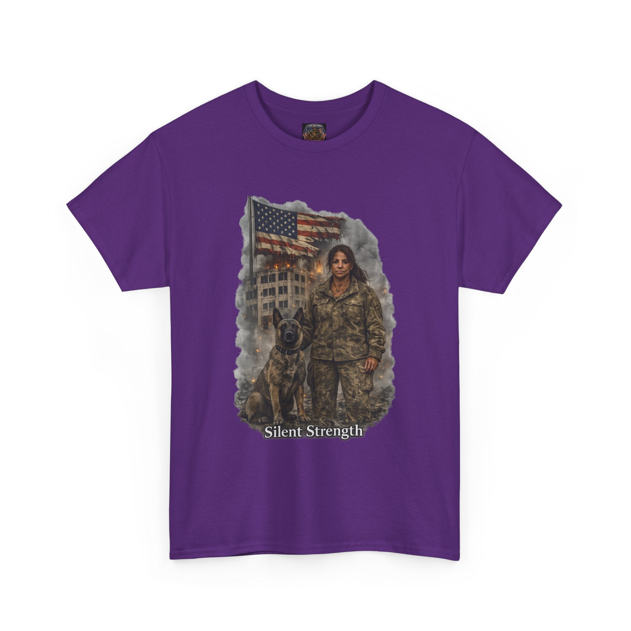 Military K9 Tribute T-Shirt — 'Silent Strength' Veteran & Service Dog Tee
