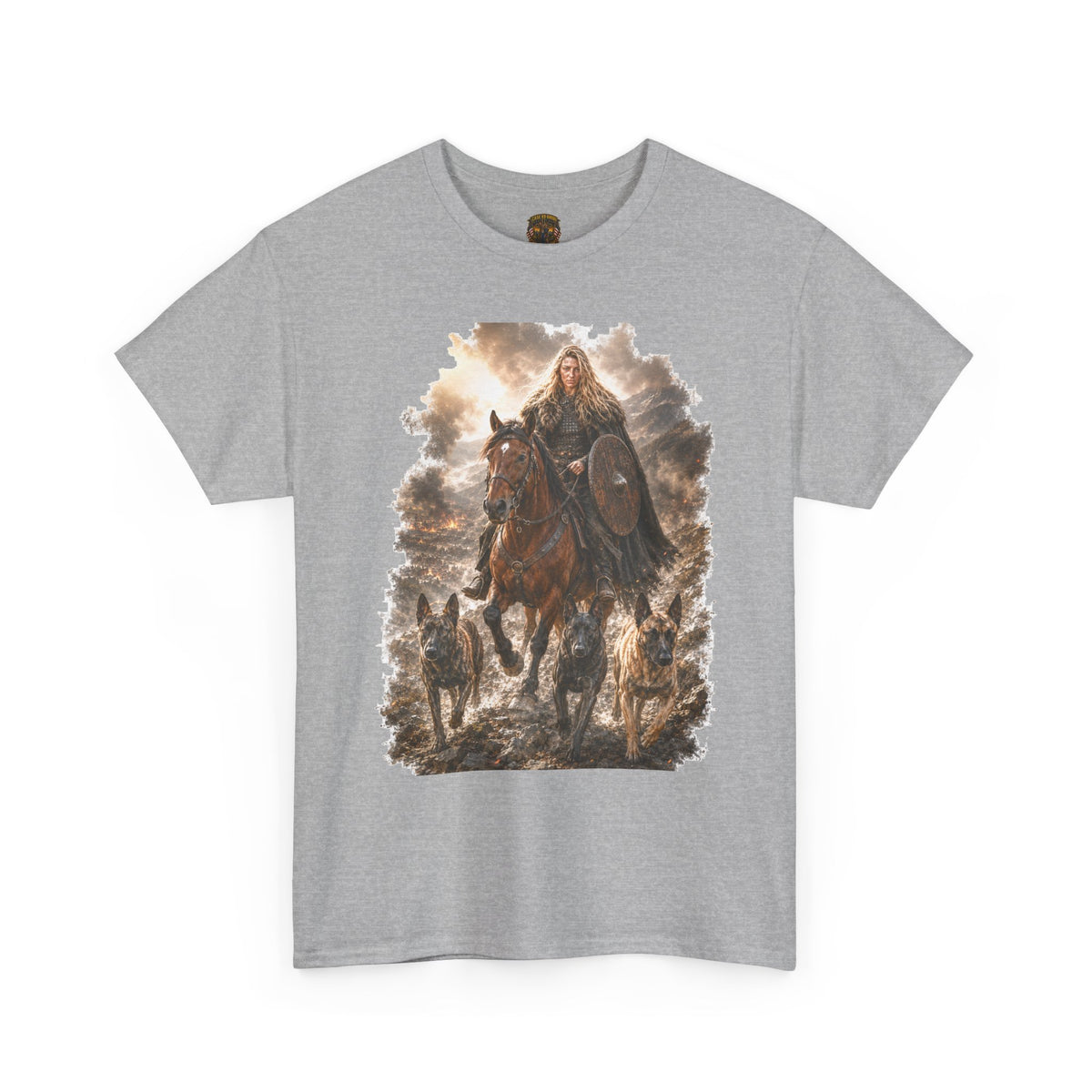 Viking Warrior Malinois K9 Scene T-Shirt