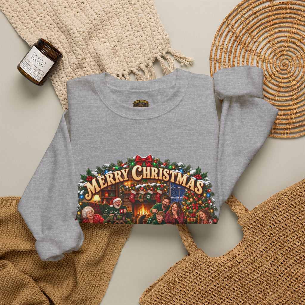 Christmas Sweatshirt — "Merry Christmas the Malinois Dogs Did It" Holiday Crewneck