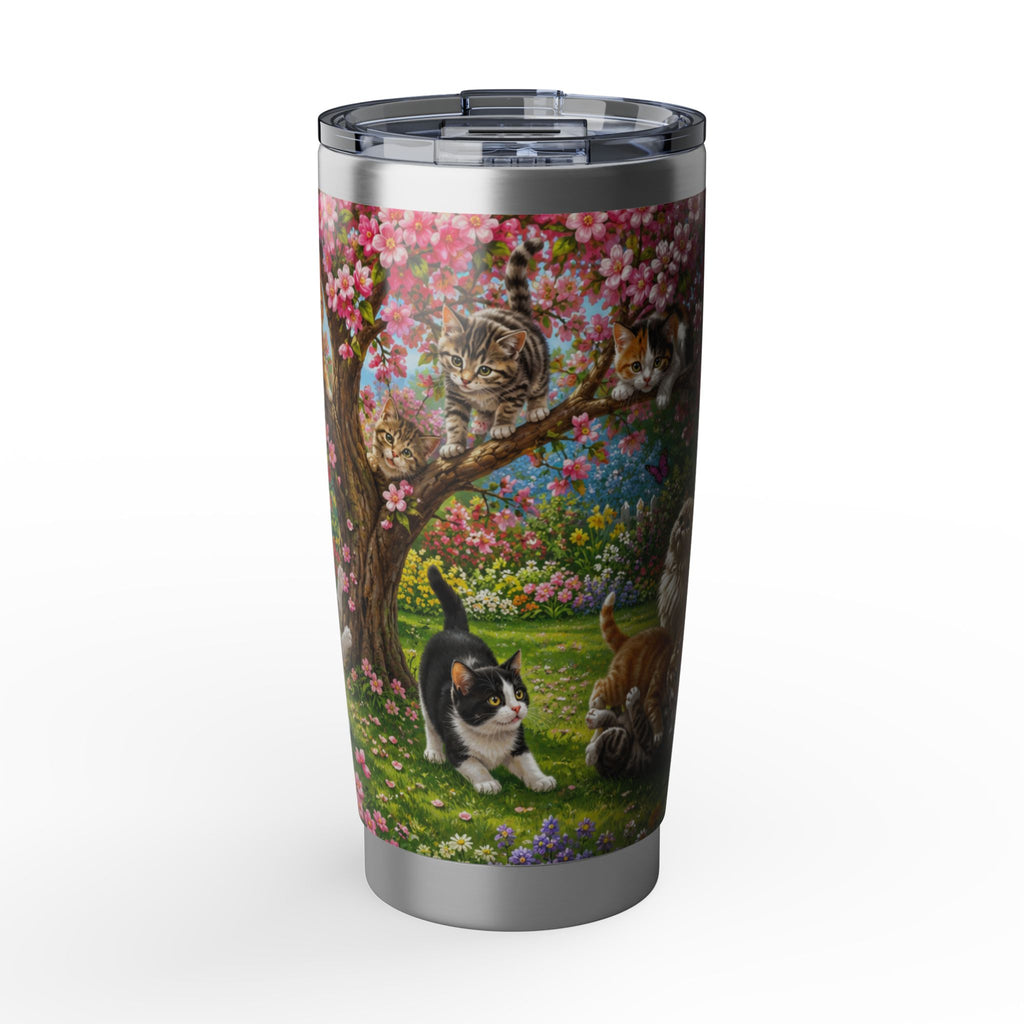 Cat Garden 20oz Tumbler – Spring Floral Cats Travel Mug