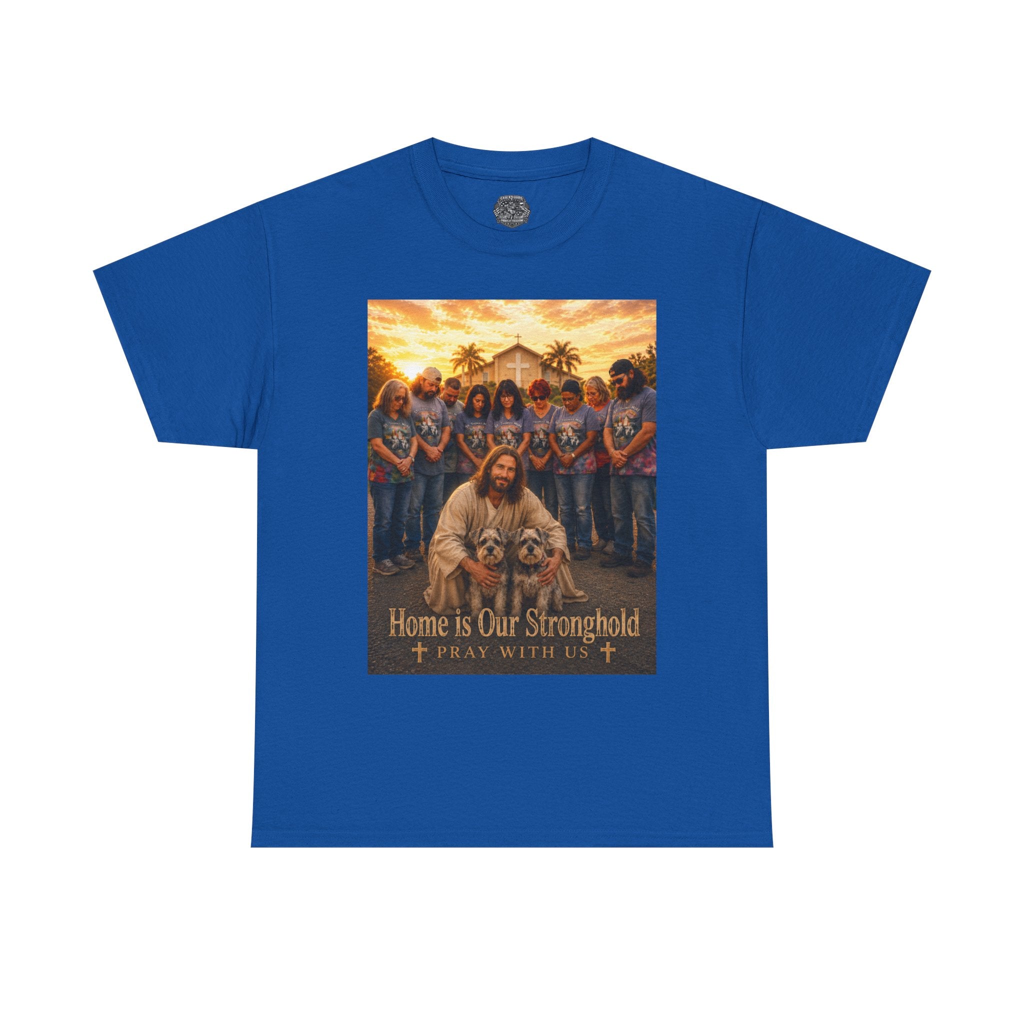Faith Tee — "Home is Our Stronghold" Christian Graphic T‑Shirt