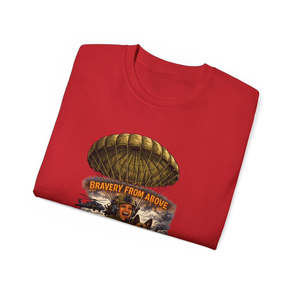 Paratrooper Tee — "Bravery From Above" Military Airborne Shirt