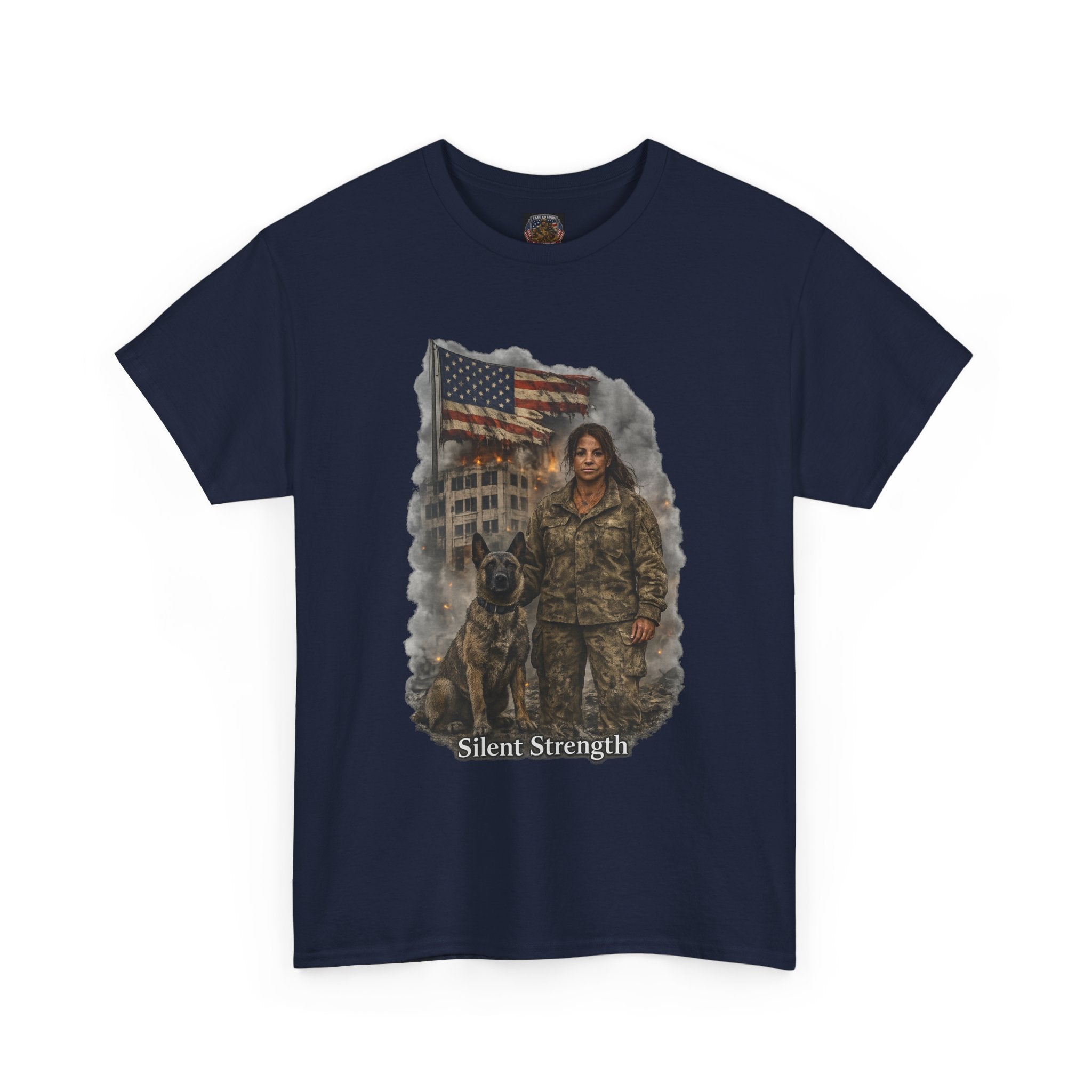 Military K9 Tribute T-Shirt — 'Silent Strength' Veteran & Service Dog Tee