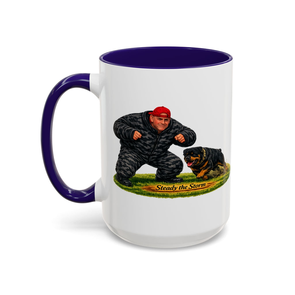 Steady the Storm Rottweiler & Handler Coffee Mug — Dog Lover Gift (11oz/15oz)