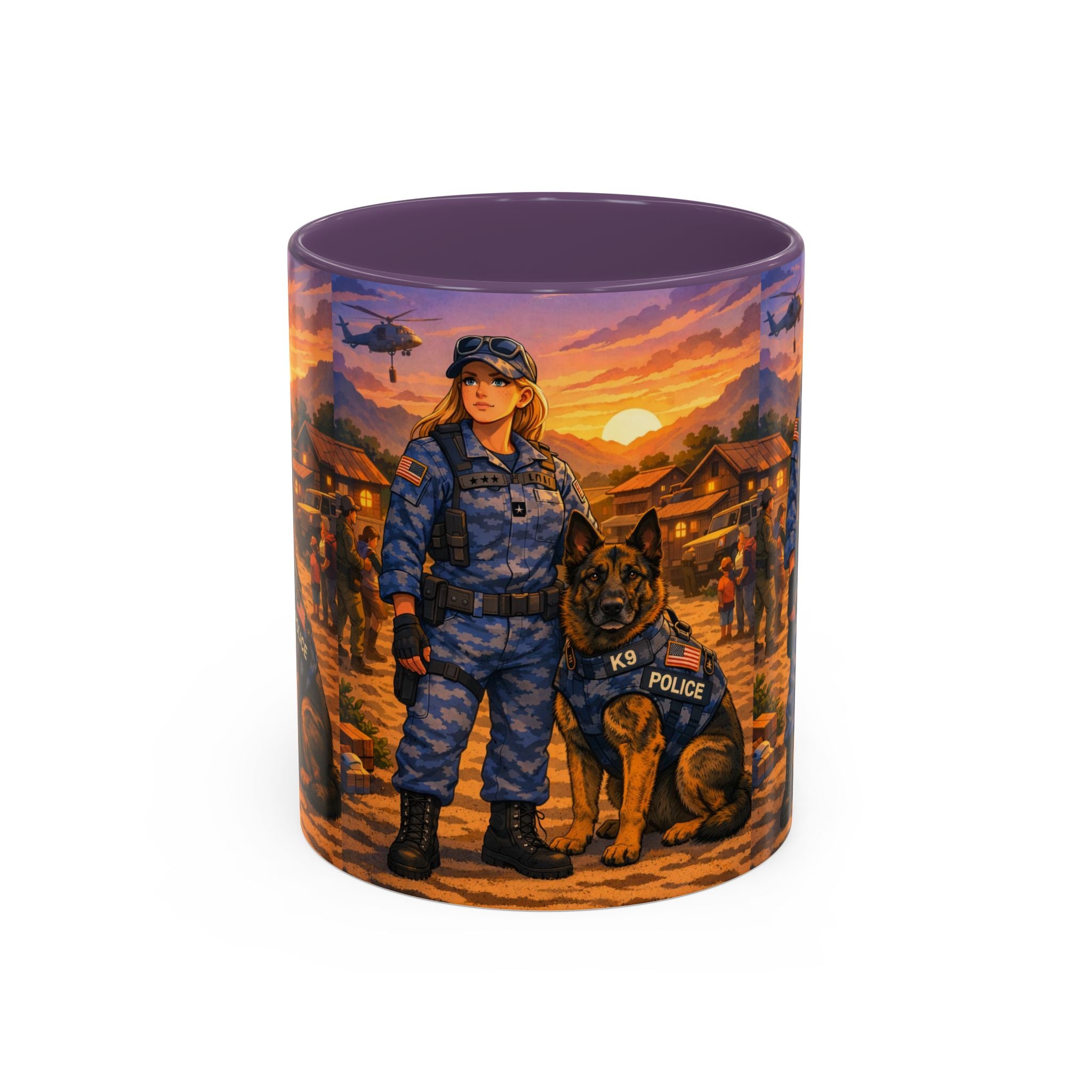 Police K9 Handler Coffee Mug — Tribute Accent Ceramic Mug (11/15oz)
