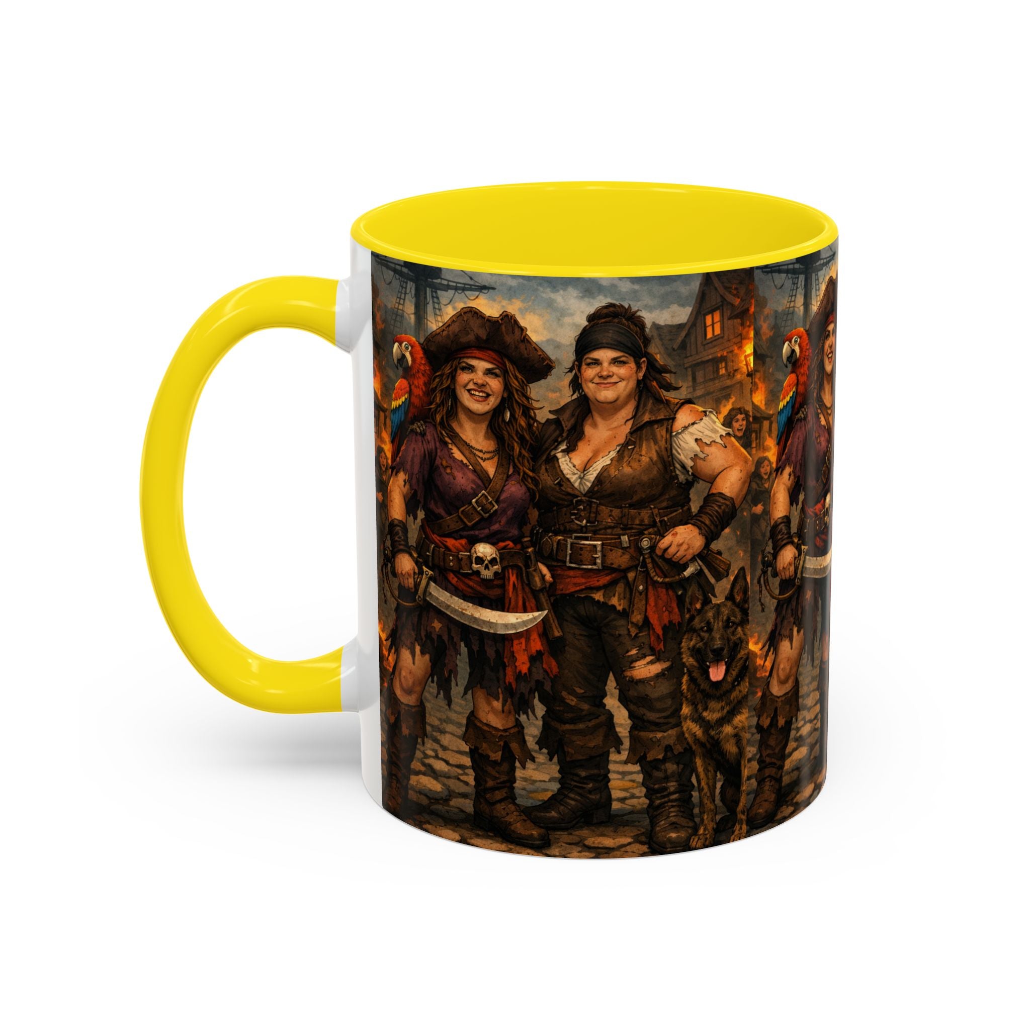 Pirate Family Coffee Mug — Fantasy Buccaneer Artwork 11/15oz