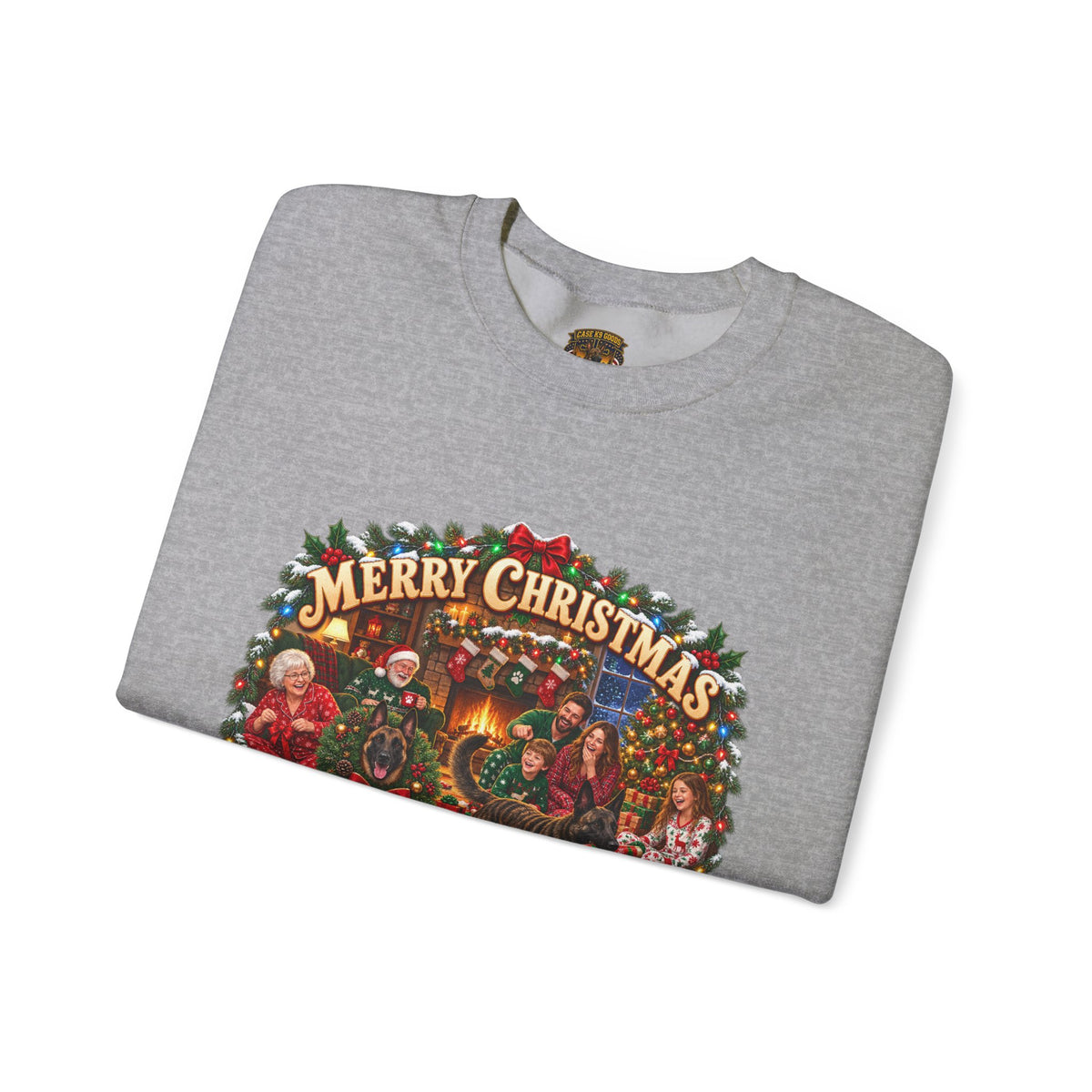 Christmas Sweatshirt — "Merry Christmas the Malinois Dogs Did It" Holiday Crewneck