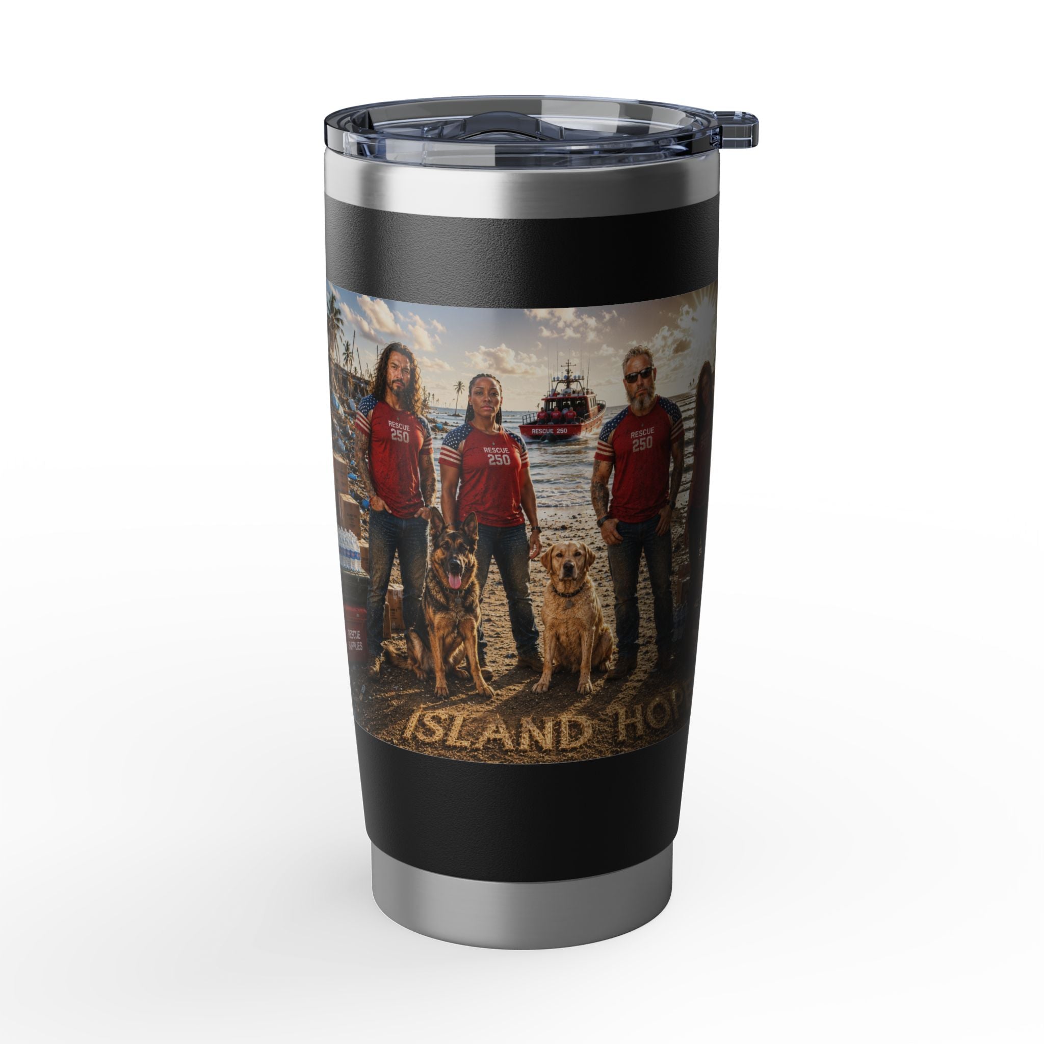 Vagabond 20oz Tumbler — Adventure Rescue Beach Scene Stainless Travel Mug