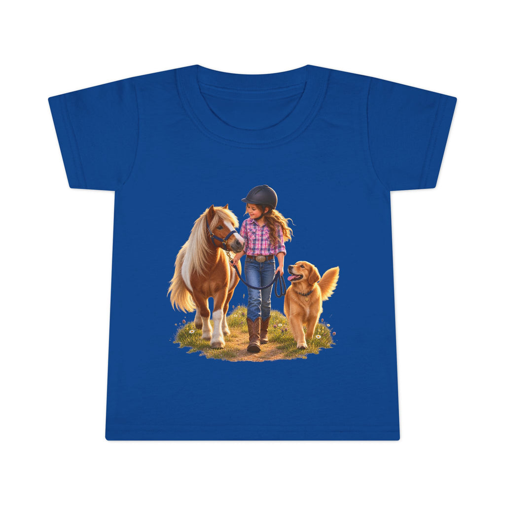 Toddler Horse & Dog Tee — Little Rider Graphic T-Shirt