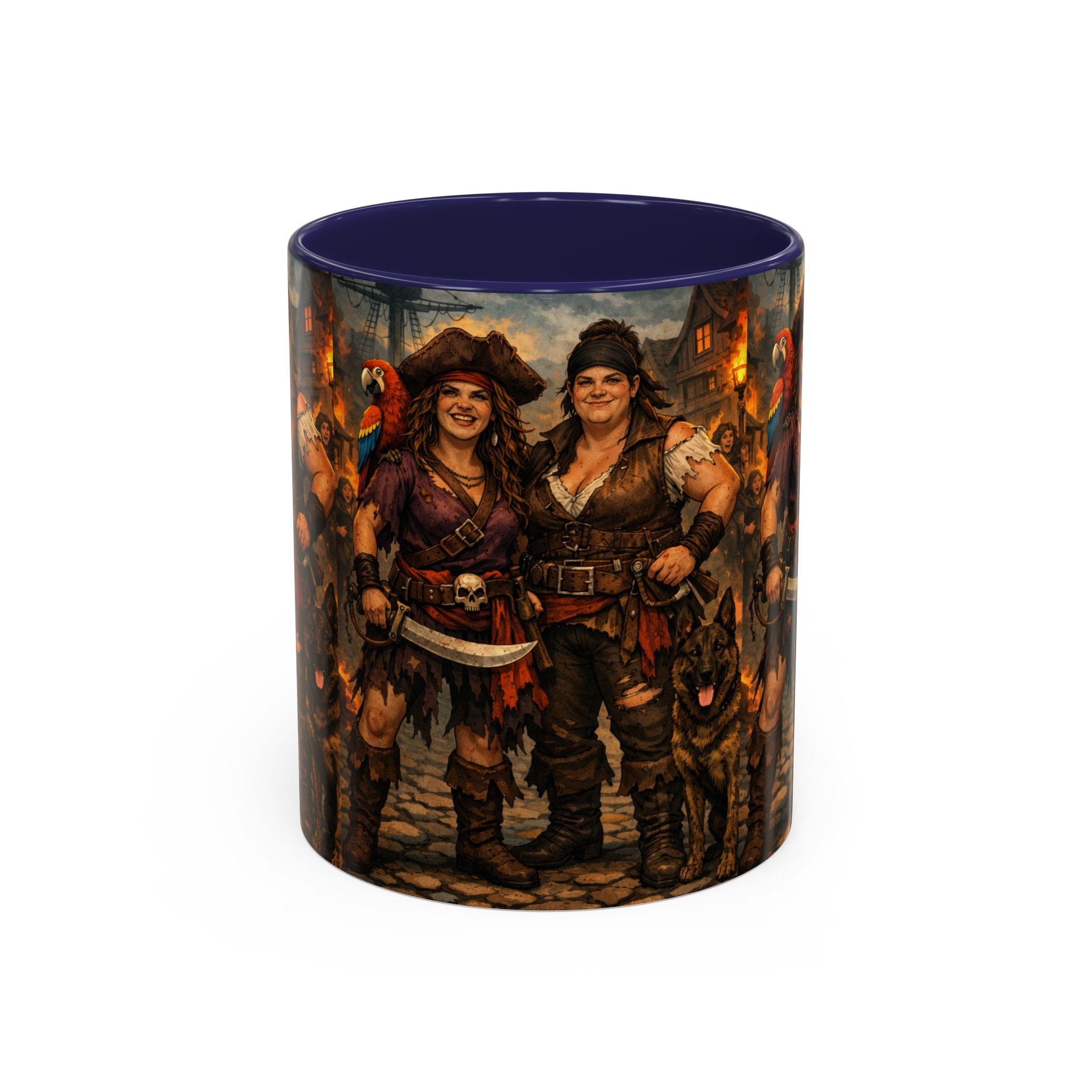 Pirate Family Coffee Mug — Fantasy Buccaneer Artwork 11/15oz