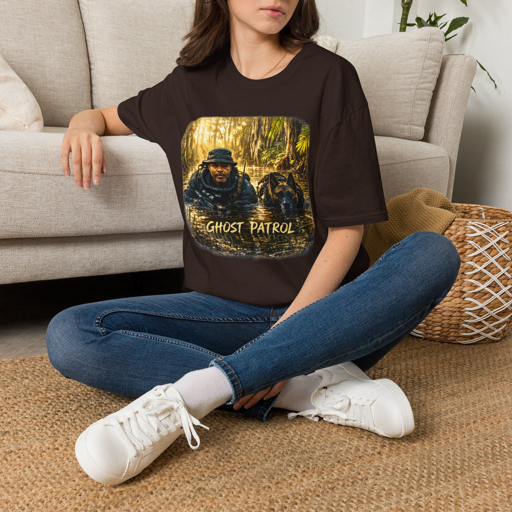 Ghost Patrol T‑Shirt — Tactical Swamp K-9 Rescue Graphic Tee