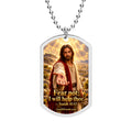 Jesus 'Fear Not, I Will Help Thee' Dog Tag Necklace