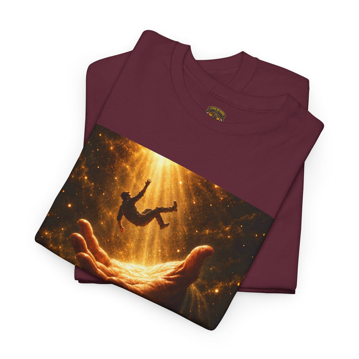 Christian T-Shirt - Psalm 37:24 Hand of God Rescues Graphic Tee