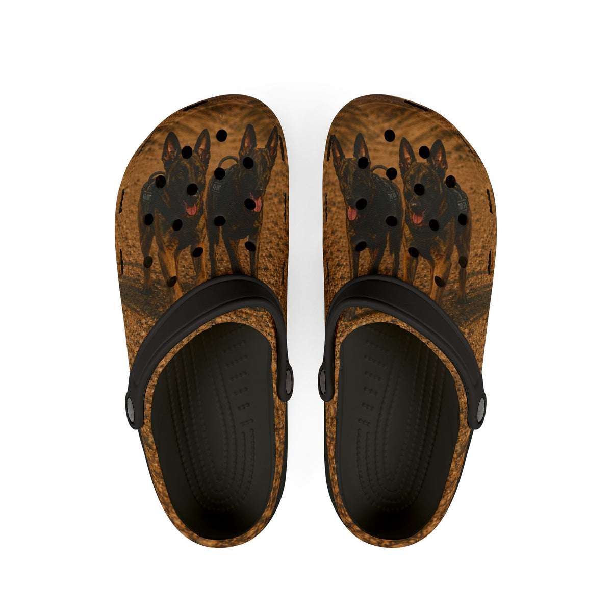 Dutch Shepherd K-9 Foam Clogs – Brown EVA Slip-On Garden Shoes