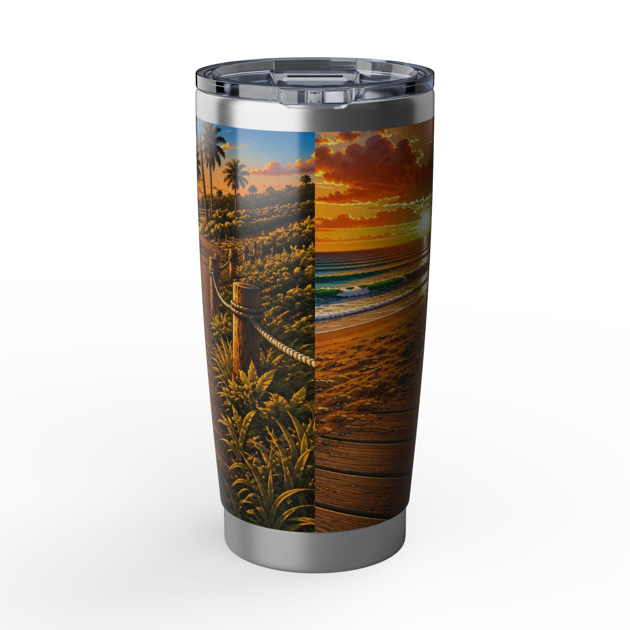 Vagabond 20oz Tumbler — Sunset Puppy Beach Voyage Insulated Travel Mug
