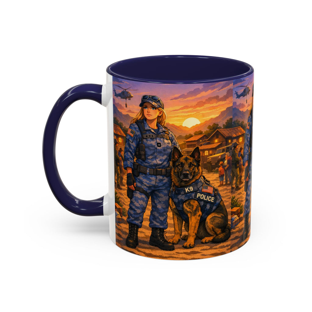 Police K9 Unit Coffee Mug — Female Officer & K9 Tribute (11/15oz)