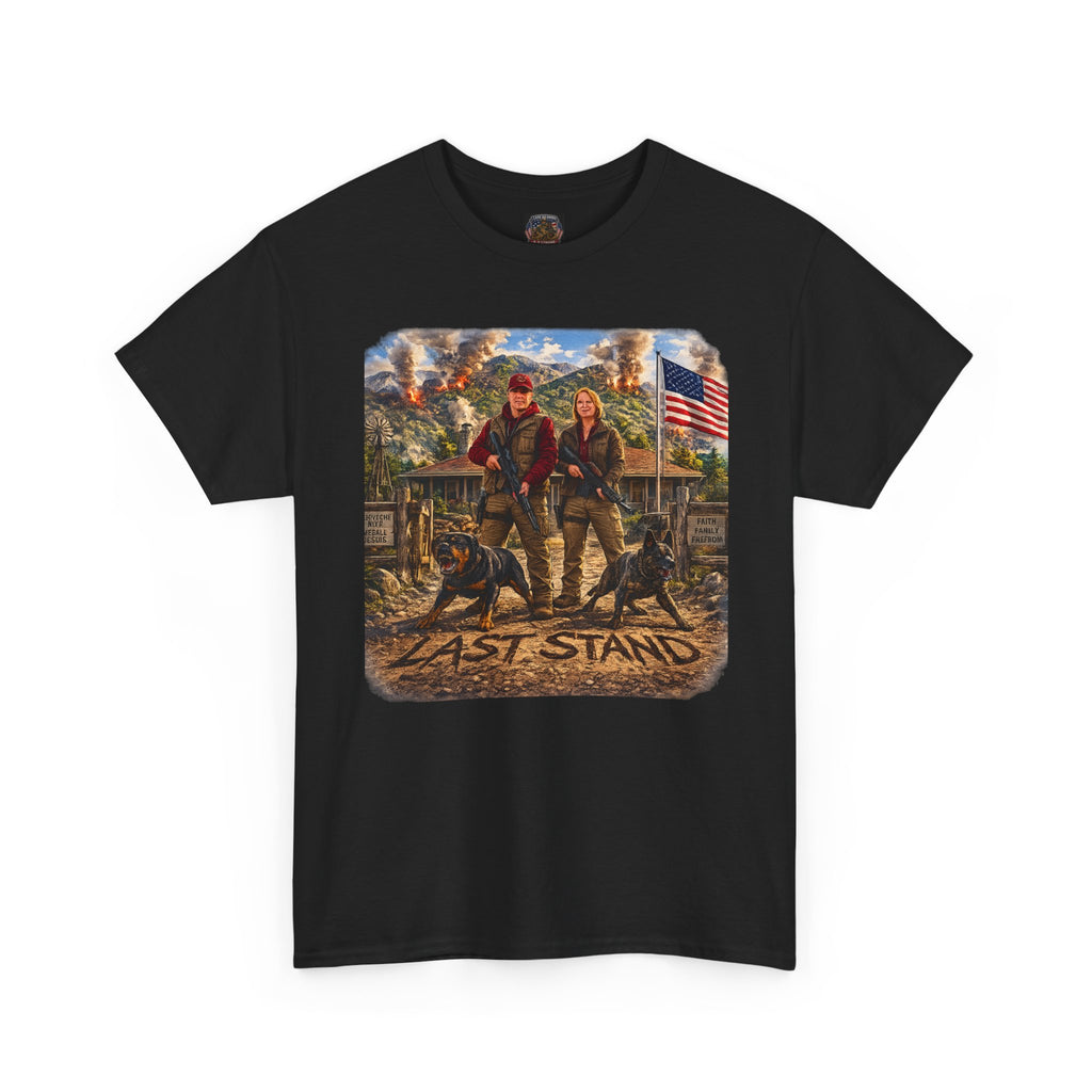 Last Stand T‑Shirt — Patriotic Western Cowboy Graphic Tee