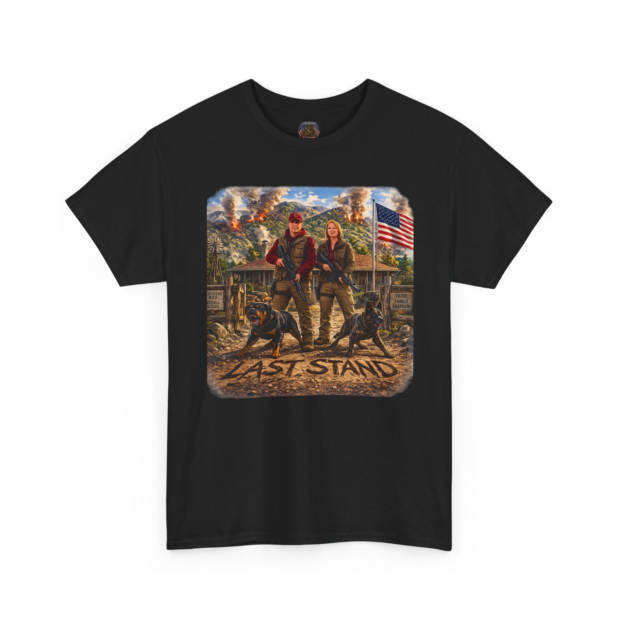 Last Stand T‑Shirt — Patriotic Western Cowboy Graphic Tee
